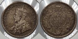 World Coins - INDIA: 1918( c) George V 1/4 Rupee