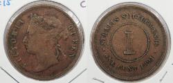 World Coins - STRAITS SETTLEMENTS: 1891 Victoria Cent