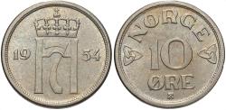World Coins - NORWAY 1954 10 Ore