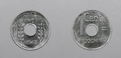 World Coins - FRENCH INDO-CHINA: 1943 Cent