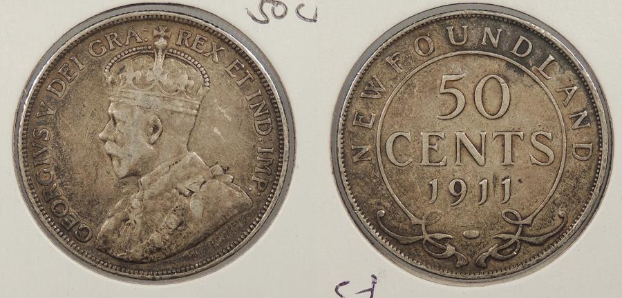 World Coins - CANADA: Newfoundland 1911 50 Cents