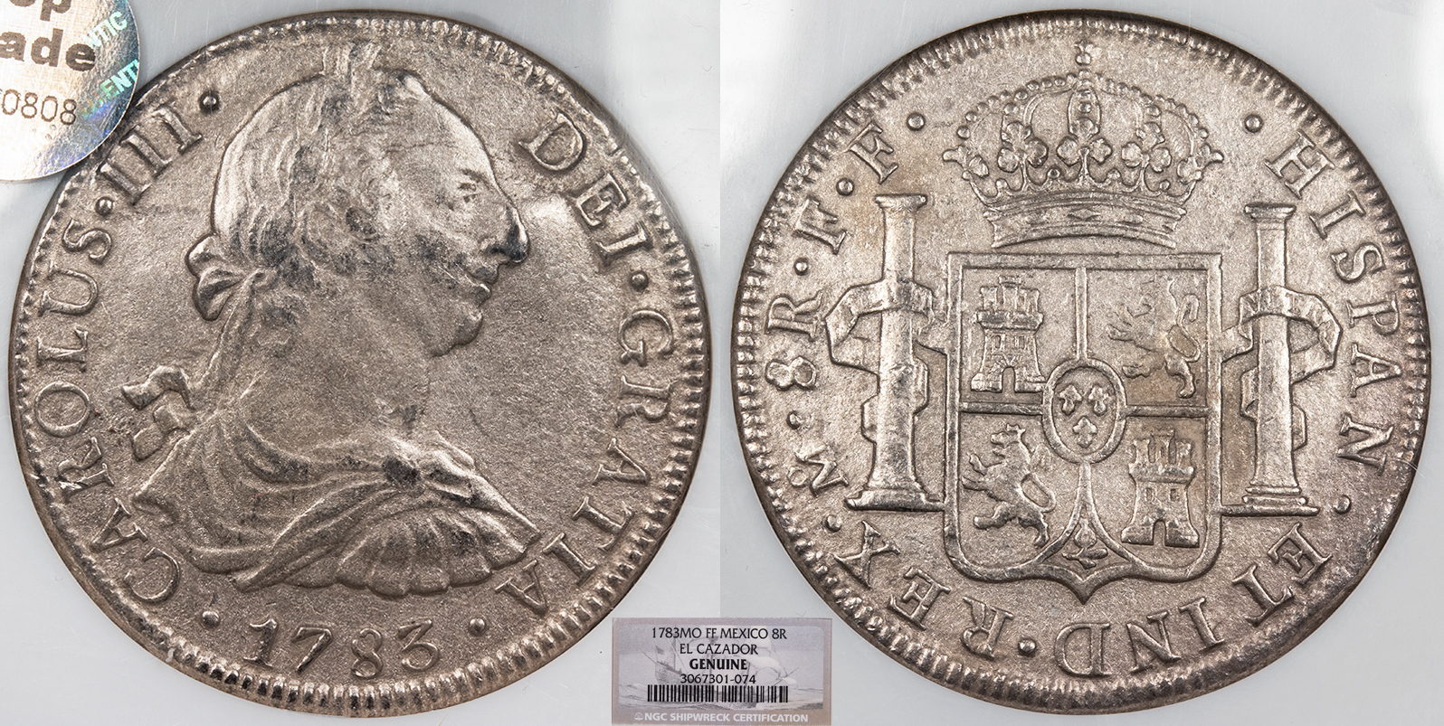 MEXICO Charles (Carlos) III 1783-Mo FF 8 Reales NGC Genuine