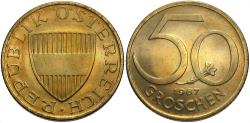 World Coins - AUSTRIA 1967 50 Groschen Proof