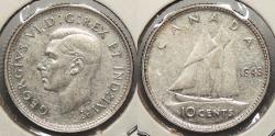 World Coins - CANADA: 1943 10 Cents
