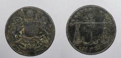 World Coins - INDIA: British Colonial Bombay Presidency AH 1249 / 1833 1/4 Anna