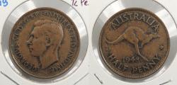 World Coins - AUSTRALIA: 1948 (p) George VI Halfpenny