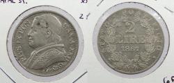 World Coins - ITALIAN STATES: Papal States 1866-R XXII 2 Lire