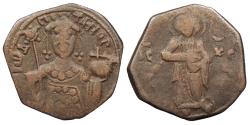 Ancient Coins - John II, Comnenus 1118-1143 A.D. Half Tetarteron Thessalonica Mint VF