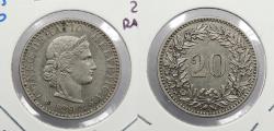 World Coins - SWITZERLAND: 1894 20 Rappen