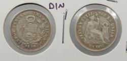 World Coins - PERU: 1864-YB Dinero