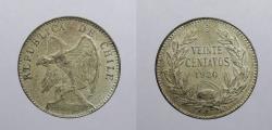 World Coins - CHILE: 1920 20 Centavos