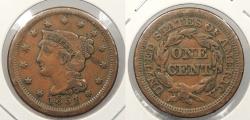 Us Coins - 1851 Braided Hair 1 Cent