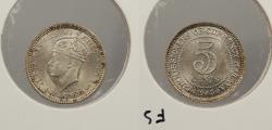 World Coins - MALAYA: 1945 George VI 5 Cents