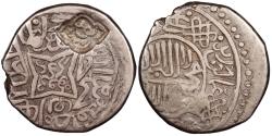 World Coins - Timurid Herat Sultan Husayn Abu'l-Ghazi, 3rd reign AH873-911 (1469-1506 A.D.) Tanka No mint (host coin Firuzkuh mint) EF