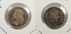 World Coins - GREAT BRITAIN: 1898 Victoria Threepence (3 Pence)