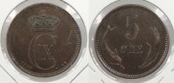 World Coins - DENMARK 1884 5 Ore