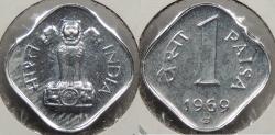 World Coins - INDIA 1969-B Paisa Proof