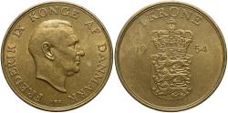 World Coins - DENMARK 1954 1 Krone