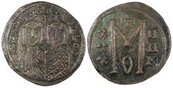 Ancient Coins - Michael II, the Amorian 820-829 A.D. Follis (40 Nummi) Constantinople Mint Good VF