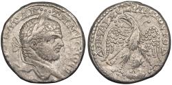 Ancient Coins - Syria Seleucis and Pieria Emesa Caracalla 198-217 A.D. Tetradrachm Good VF