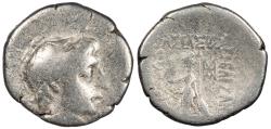 Ancient Coins - Kings of Cappadocia Ariobarzanes III Eusebes Philoromaios 52-42 B.C. Drachm About Fine