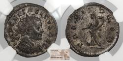 Ancient Coins - Tacitus 275-276 A.D. Antoninianus Gaul Mint NGC EF
