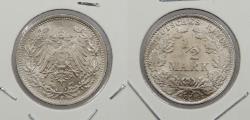 World Coins - GERMANY: 1918-F 1/2 Mark