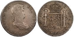 World Coins - PERU Spanish Colonial Ferdinand (Fernando) VII 1817-LIMAE JP 8 Reales Good VF