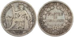 World Coins - FRENCH INDO-CHINA 1885-A Piastre VF