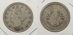 Us Coins - 1905 Liberty Head 5 Cents (Nickel)