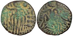 Ancient Coins - Peninsular India Imperial Cholas of Tanjore Raja Raja I 985-1014 A.D. Kahavanu Good Fine