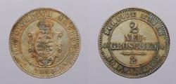 World Coins - GERMAN STATES: Saxony (Sachsen) 1865-B 2 Neugroschen