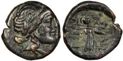 Ancient Coins - Thessaly Thessalian League ca. late 1st Century B.C. AE18 Good VF