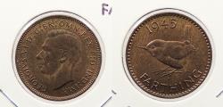 World Coins - GREAT BRITAIN: 1945 Farthing