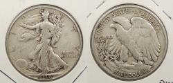Us Coins - 1938-D Walking Liberty 50 Cents (Half Dollar)