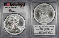 Us Coins - 2020-(P) Silver Eagle Emergency Issue 1 Dollar (Silver) Mint Engraver Series; First Day of Issue; Mercanti PCGS MS-70