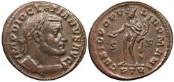 Ancient Coins - Diocletian 284-305 A.D. Follis Trier Mint Good VF