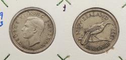 World Coins - NEW ZEALAND: 1937 George VI Sixpence