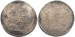 World Coins - HUNGARY Leopold I 'the Hogmouth' 1692 Thaler (Taler) AU