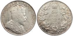 World Coins - CANADA Edward VII 1907 50 Cents AU