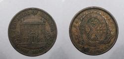 World Coins - CANADA: Lower Canada 1844 Frontview Halfpenny Token