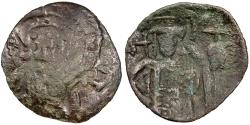 Ancient Coins - Latin Rulers of Constantinople 1204-1261 A.D. Trachy Constantinople Mint VF
