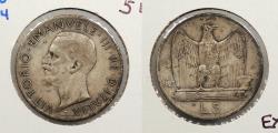 World Coins - ITALY: 1927-R 5 Lire