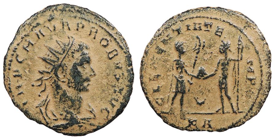 Ancient Coins - Probus 276-282 A.D. Antoninianus Tripolis Mint Near VF