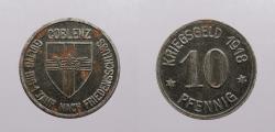 World Coins - GERMANY: 1918 Coblenz; Notgeld 10 Pfennig
