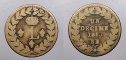 World Coins - FRANCE: 1815-BB Decime