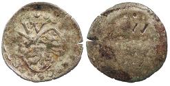 World Coins - GERMAN STATES Pfalz-Zweibrucken Wolfgang 1532-1569 Schüsselpfennig ('bowl' Pfennig) EF