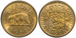 World Coins - GREENLAND Christian X 1926 Krone UNC