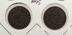 World Coins - SWISS CANTONS: Schwyz 1843 2 Rappen