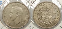 World Coins - NEW ZEALAND: 1941 George VI Halfcrown
